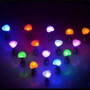 Light Up Multicolored LED Hearts Battery Post Stud Earrings NEW